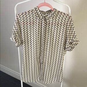 Mexx gray and Cream Casual Button Down Shirt